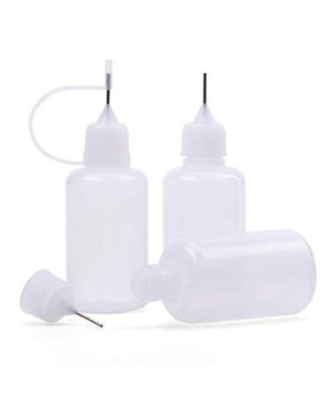 Onwon 10 Pieces Precision Needle Tip Glue Bottle Applicator 1 Ounce/ 30 ml Empty Applicator Glue Oiler Squeeze Bottle for Paper Quilling DIY Craft