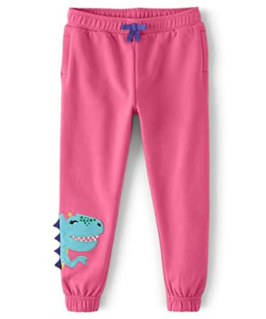 Gymboree Girls and Toddler Fleece Jogger Sweatpants 5T Pink Dino