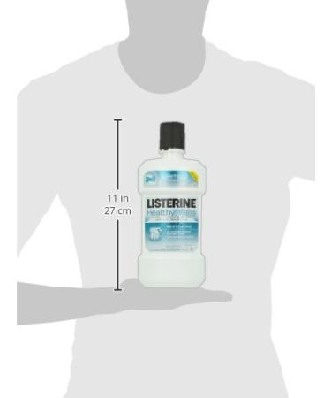 Listerine Healthy White Restoring Fluoride Mouth Rinse 32 fl. oz - Teeth Whitening & Enamel Restoration Mouthwash - Buy Online on GoSupps.com