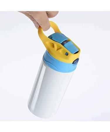 JIAOAO Sublimation Stainless Steel Sippy Cups - Set of 2, Cute Children's Thermos Water Cups with Straw in Red and Yellow - Buy Online on GoSupps.com