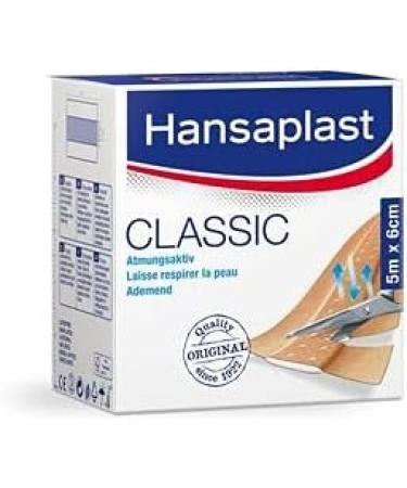 Hansaplast Classic Plaster - Skin Adhesive Bandage (6cm x 5m) | 1 Piece Pack - Fast International Shipping - Buy Online on GoSupps.com