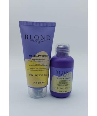 Inebrya | Blondesse - No Yellow Masque antijaune tonalisant hydratant illuminant pour cheveux blonds d color s ou gris - 100 ml
