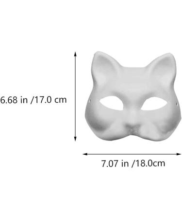 ULTNICE 15pcs White Blank Paper Mache Cat Masks for DIY Cosplay and Masquerade Parties - Buy Online on GoSupps.com