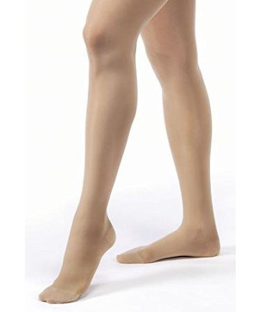 119649 Ultra Sheer Compression Stocking Thigh High 20-30 mmHg Closed Toe Lace Petite Classic Black Medium Pair