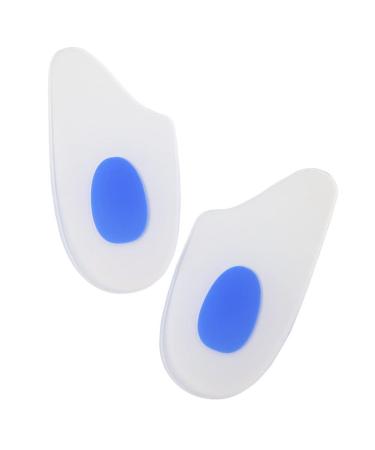 Inserts Heel Grips Silicone Shock Absorption to Relieve Pressure Insole Women Soft Stand for Heel Spurs and Heal Dry Cracked Heels(Small) Clear