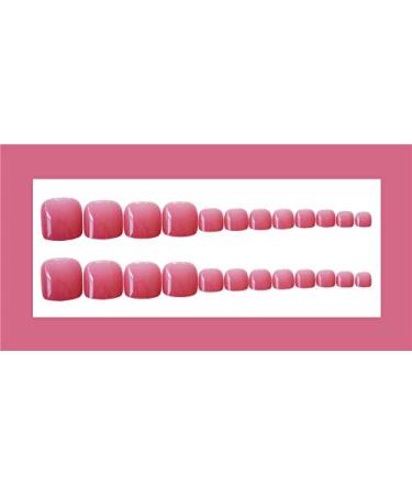 Brishow Pink Stick-on False Toenails - 24pcs Fake Toenails for Women & Girls | International Shipping - Buy Online on GoSupps.com