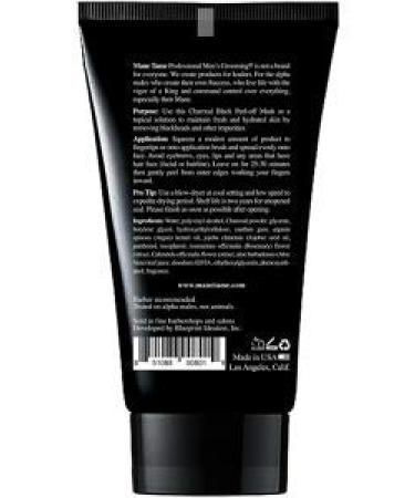 MANE TAME Charcoal Black Peel-off Mask 4.8oz - USA Made Skin Detox Exfoliate & Tighten Pores Remove Blackheads - Buy Online on GoSupps.com