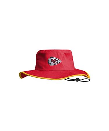 FOCO NFL Team Logo Sport Outdoor Sun Bucket Boonie Hat Kansas City Chiefs One Size Solid Team Color