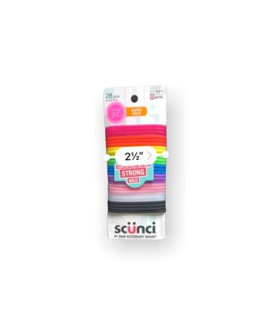 Scunci No-Slip Grip Gel Evolution Ponytailers Elastics - 28 Count, Assorted Colors - Buy Online on GoSupps.com