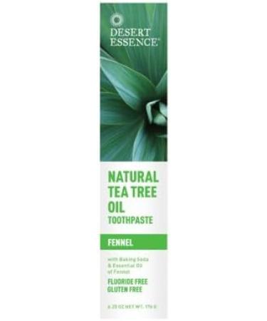 Desert Essence Tea Tree Oil Fennel Toothpaste 6.25 oz - Pack of 2 - Buy Online on GoSupps.com