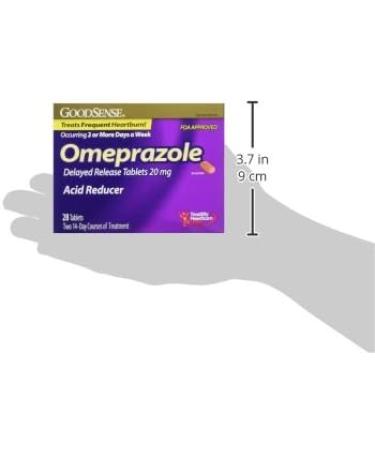 GoodSense Omeprazole Delayed Release Tablets 20 mg Acid Reducer Treats Frequent Heartburn 28 Count - Buy Online on GoSupps.com