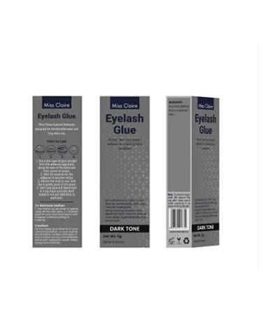Buy Miss Claire Eyelash Glue Dark Tone 5g - Long-Lasting Clear Formula for Perfect Lashes | International Shipping Available - Buy Online on GoSupps.com