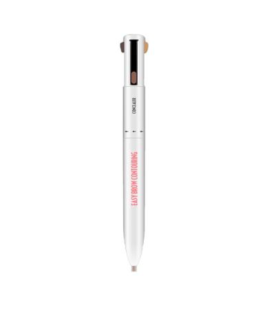 Eyebrow Pen Eyebrow Contour Pen 4 In 1 Makeup Pen Long Lasting Rotate Defining Highlighting Brow Pencil Eyebrow Colours Black Brown 3# Black Brown