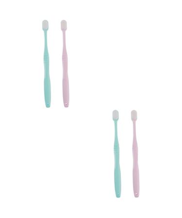 Healvian 4 piece toothbrush gum care family toothbrush sensitive toothbrush tooth cleaning brush medium toothbrush soft toothbrush for the family captivity manual