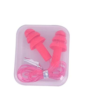 Swimmer Ear Plugs Silicone Ear Plugs Ear Protector Ear Plugs 1 Box Earplugs Noise Reduction Silicone Soft Ear Plugs PVC Rope Earplugs (Color : C) (Color : F)