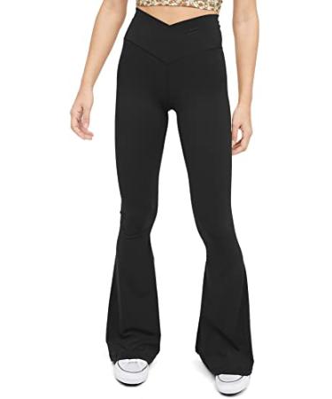 HEGALY Women's Flare Yoga Pants - Crossover Flare Leggings Buttery Soft High Waisted Workout Casual Bootcut Pants Medium Black