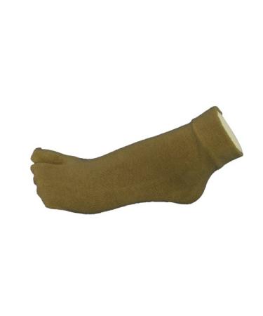 COUVER Men's Yoga, Split Toed socks(Ankle high), Tabi Big Toe Socks One Size Taupe