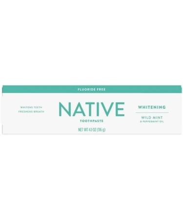 Native Whitening Wild Mint & Peppermint Oil Toothpaste - Fluoride Free 4.1 oz | Fresh Breath & Bright Smile - Shop Internationally - Buy Online on GoSupps.com