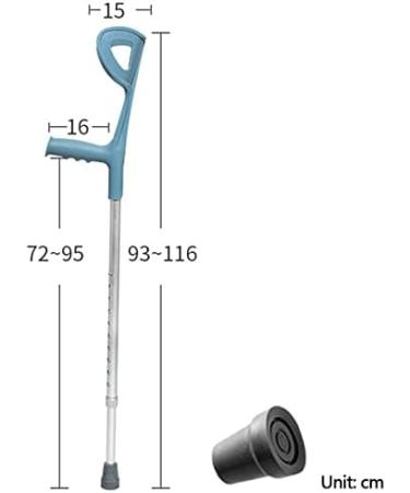 Forearm Crutches - Lightweight Aluminum Arm Crutches - Adjustable Crutches - Ergonomic Handles - Non-Slip Rubber Tip (Color : 1 Unit) Prosperous - Buy Online on GoSupps.com