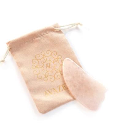 100% Natural Rose Quartz Gua Sha Massager Tool for Face Eyes Neck & Body | Authentic Facial & Skin Care Tool for Relaxation & Lymphatic Drainage - Buy Online on GoSupps.com