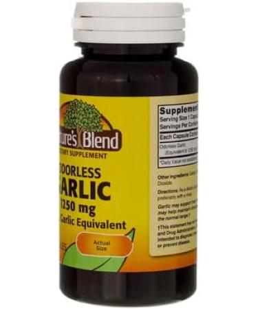 Nature's Blend Odorless Garlic Capsules 1250 mg 100 Ct (1 Pack) - Buy Online on GoSupps.com