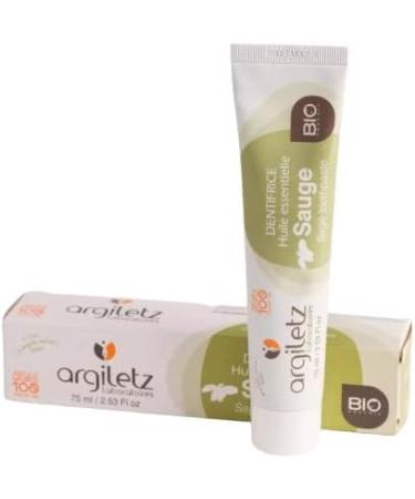 Arcilia Argiletz toothpaste with green clay aroma sage 75 ml organic natural French - Buy Online on GoSupps.com