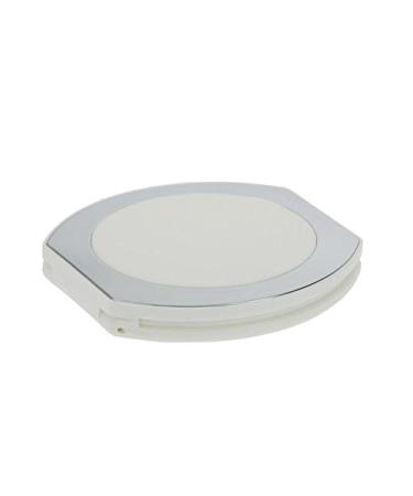 10x Magnification Pocket Mirror - White/Chrome 10.5cm | Portable Cosmetic Mirror for On-the-Go Beauty - Buy Online on GoSupps.com