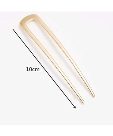 Balancy 4 Pack Metal U Shaped Hair Pins - Gold & Silver Chignon Clips for Women and Girls - Buy Online on GoSupps.com
