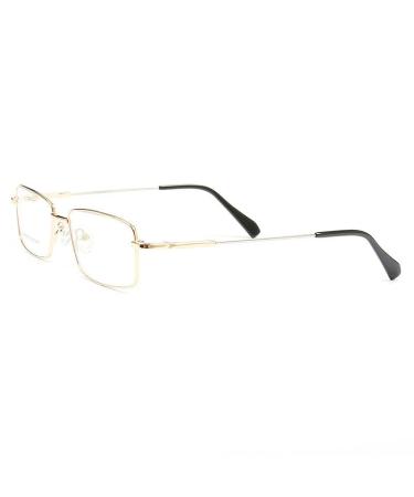 Fuqinqingoz anti-UV computer reader fashionable anti-blue light reading glasses glasses flat light levels for women/men (color: gold size: +350) +350 gold