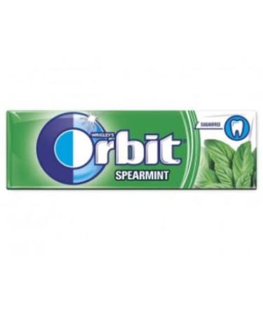 6 Packs Wrigley's Orbit Spearmint Sugar Free Chewing Gum Helps keep Teeth Clean And Mouth Fresh
