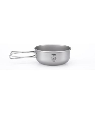 Keith Titanium Ti5323 Single-Wall Bowl - 10.1 fl oz | Folding Handle | Lightweight & Durable - Buy Online on GoSupps.com