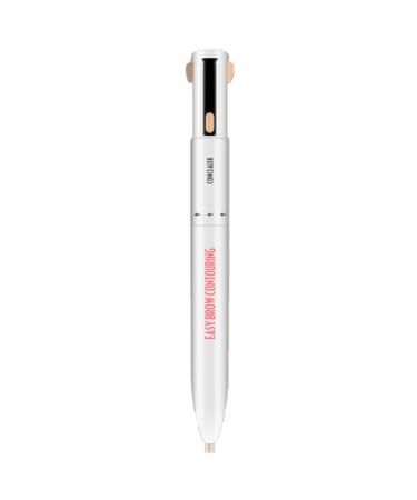 Eyebrow Pen Eyebrow Contour Pen 4 In 1 Makeup Pen Long Lasting Rotate Defining Highlighting Brow Pencil Eyebrow Colours Medium 2# Medium