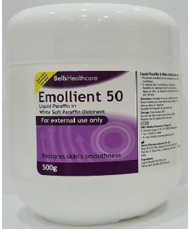 Emollient 50 Liquid Paraffin In White Soft Paraffin Ointment Jar of 500g - Buy Online on GoSupps.com