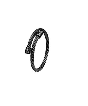 Aeboocag Crainoc Titaniumion Osimium Bangle,Lymph Detox Osimium Bangle Bracelets for Women Men Adjustable FashionTitanium Lymph Drainage Bracelet Jewelry Gift black