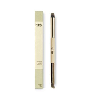 KIKO Milano Green Me Double Eye Brush - Versatile Brush for Eyeshadow & Eyeliner | Eco-Friendly Makeup Tool - Buy Online on GoSupps.com