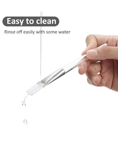 Mask Brush & Silicone Lip Scrubber - Transparent Fan & Clay Face Makeup Brush Set for Travel - Beauty Tools for Skincare & Makeup - Buy Online on GoSupps.com