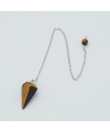 Buy Reiki Pendulum for Men & Women | Natural Stone Amulets | Amethyst & Lapis Lazuli | Meditation Tool | Hexagonal Crystal Gold Sand - Buy Online on GoSupps.com