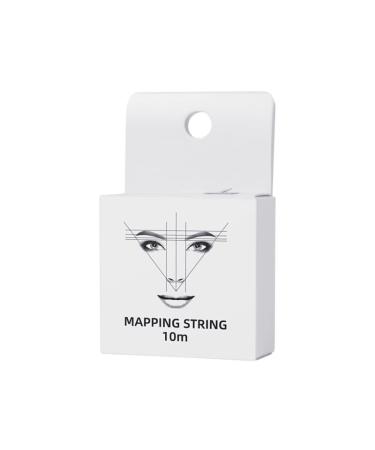 Premium Eyebrow Mapping String for Microblades Ink-Containing Easy to Draw Straight Lines and Create a Clear Eyebrow Positioning Chart 10M (White)