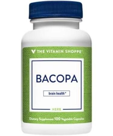 The Vitamin Shoppe Bacopa 500MG (Bacopa Monnieri) Clinically Studied Ingredient Herbal Brain Support Supplement Once Daily (100 Capsules) - Buy Online on GoSupps.com