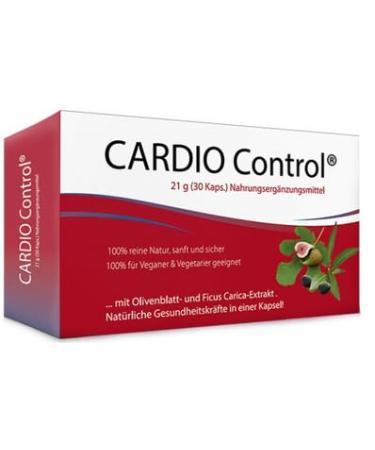Cardio Control quickly and healthy targets 30 capsules of 2-time extract power of olive leaves and wild figs.German production.1 piece (1 Pack)