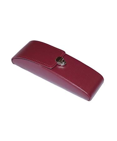 elegant glasses case "INGO" with snap fastener in various colors burgundy