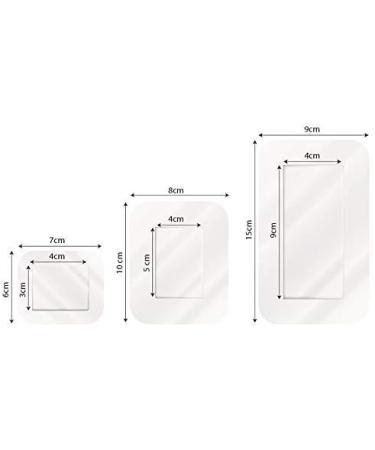 25 Pack Sterile Waterproof Island Dressing, Latex Free with Transparent Border - 6cm x 7cm, 100% Cotton Absorbent Pad - Buy Online on GoSupps.com