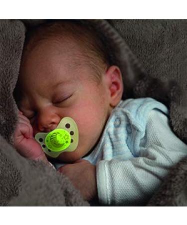 DentiStar Night Latex Pacifier 3-Pack Size 3 (14+ Months) - Dental & Jaw-Friendly Glow in the Dark Made in Germany - Star Motif in Blue - Buy Online on GoSupps.com