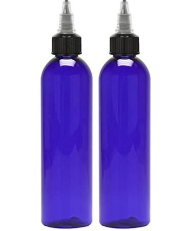 Twist Top Applicator Bottles 8 OZ Squeeze Empty Plastic Bottles Black Nozzle BPA-Free PET Refillable OpenClose Nozzle - Multi Purpose (Blue) - Buy Online on GoSupps.com