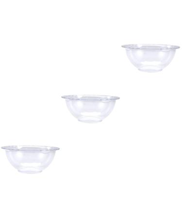 minkissy 3 Pcs Lace Washbasin Wash Basin Camping Wash Basin Small Bowl Cosmetics Home Face Basin Mutitool Bathroom Plastics Basin Kitchen Washing Basin Dish Wash Pp Massage Basin Spa 1 count (Pack of 1) Transparentx3pcs