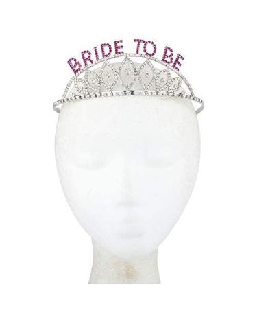 Lux Accessories Silver Wedding Bride to Be Tiara Headpiece - Bridal Shower Headband - Buy Online on GoSupps.com