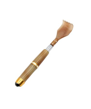 DCNIYT Extendable Stainless Steel Back Scratcher Telescopic Massager for Itching Relief (Coffee)