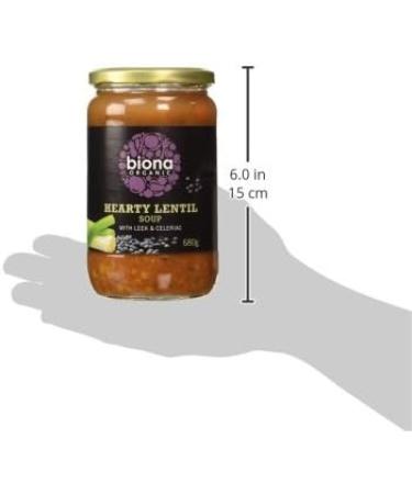 Biona Organic Hearty Lentil Soup with Leek & Celeriac 680g - Buy Now for a Delicious and Nutritious Meal! - Buy Online on GoSupps.com