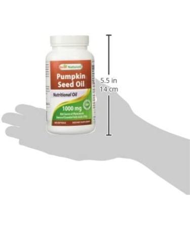 Best Naturals Pumpkin Seed Oil 1000mg - Bladder Control Support - 180 Softgels - Buy Online on GoSupps.com