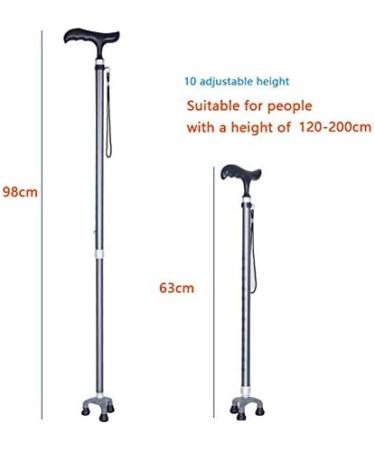 SilteD SilteD Lightweight Walking Stick - Elderly Three-Corner Anti-Skid Cane with Aluminium Camping Hiking Pole ABS Handle Crutches - Buy Online on GoSupps.com